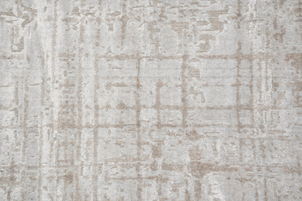12 x 14.7 Plain Natural Beige Handmade India Contemporary Rug Beautiful #F-3344