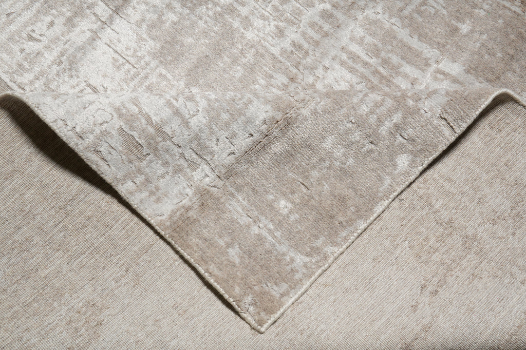 10 x 14 Contemporary Handmade Rug Plain Soft Natural Color #F-3335