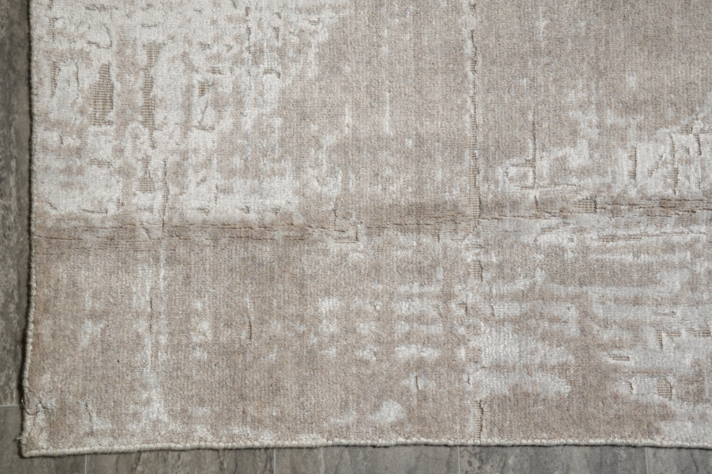 10 x 14 Contemporary Handmade Rug Plain Soft Natural Color #F-3335