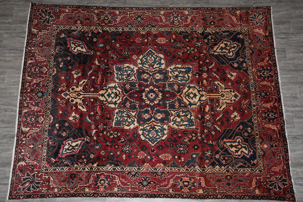 9 x 11.6 Semi-Antique Persian Bakhtiar Tribal Rug #F-4106