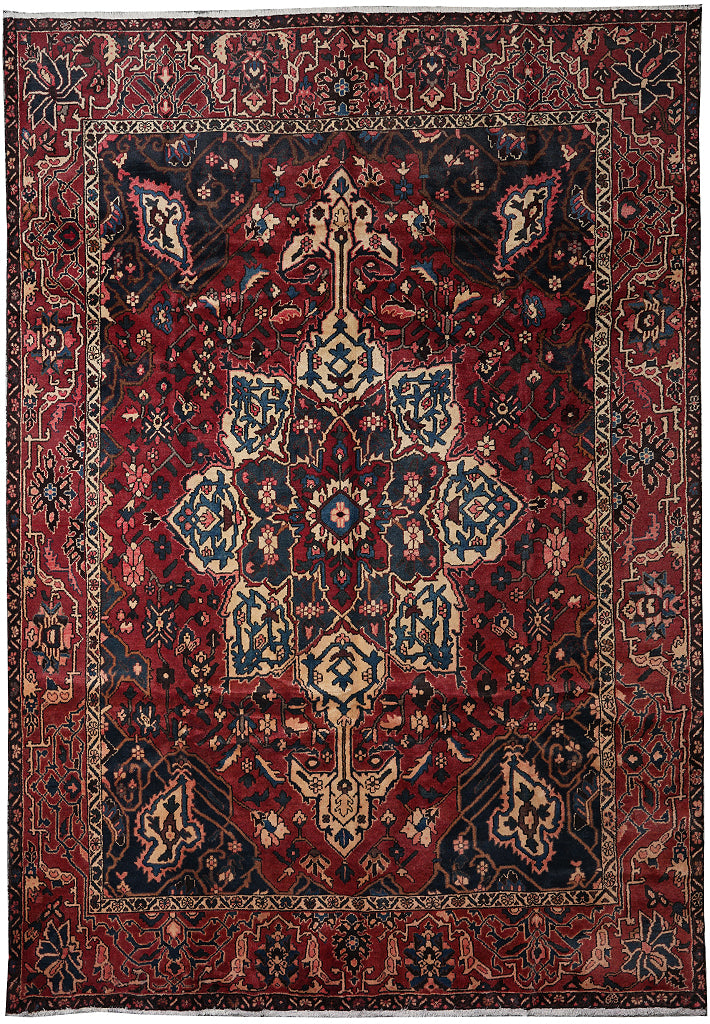 9 x 11.6 Semi-Antique Persian Bakhtiar Tribal Rug #F-4106