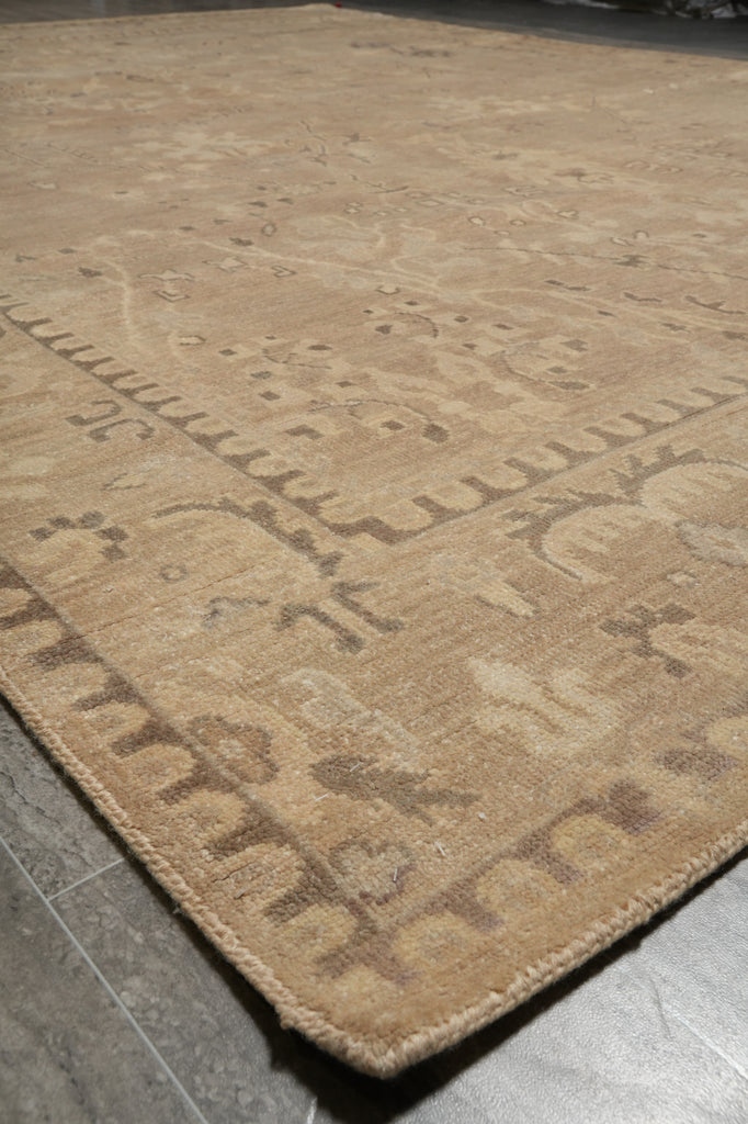 9 x 12 Neutral Soft Colors Wool Handmade Transitional Modern Rug #F-3346