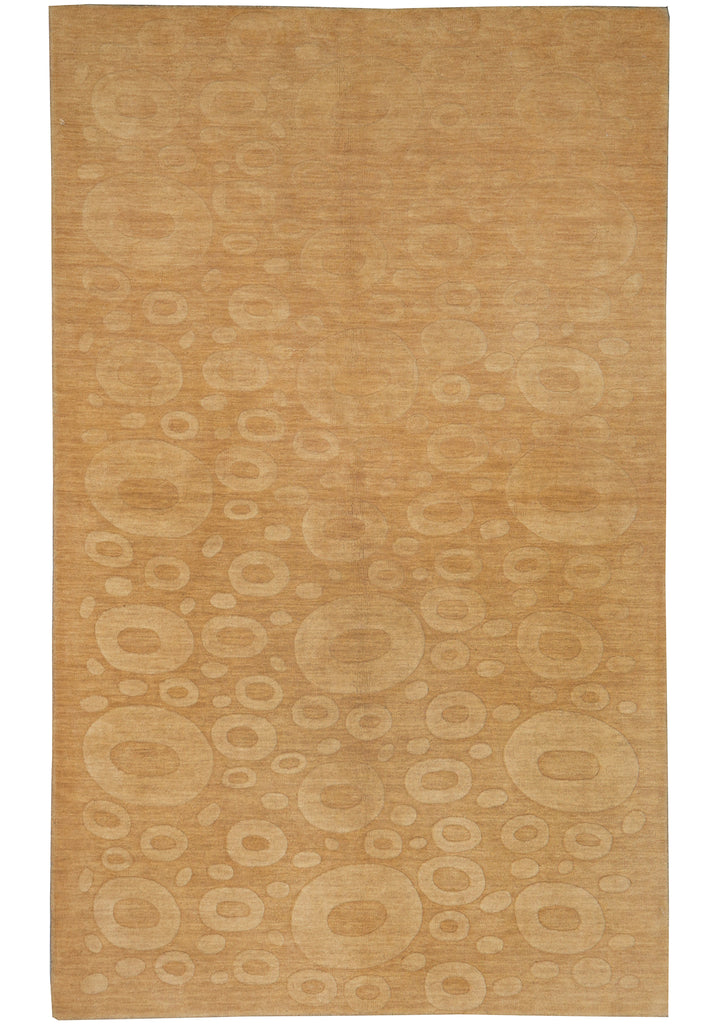 5.1 X 7.10 Golden Wool Handmade Contemporary Rug #B-70539