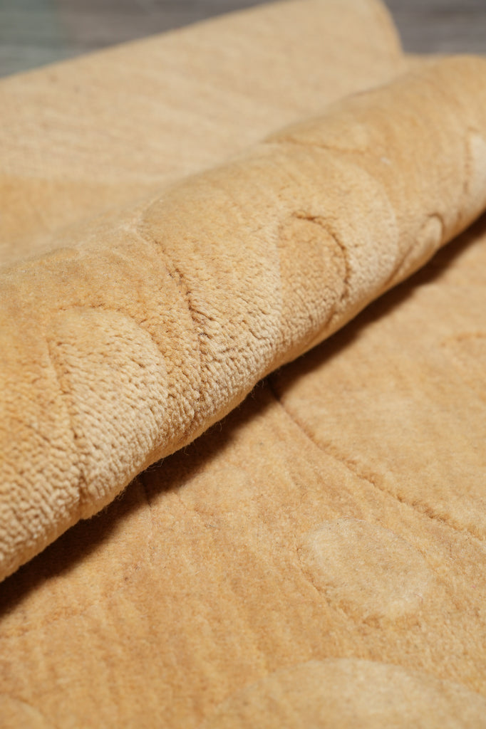 5.1 X 7.10 Golden Wool Handmade Contemporary Rug #B-70539