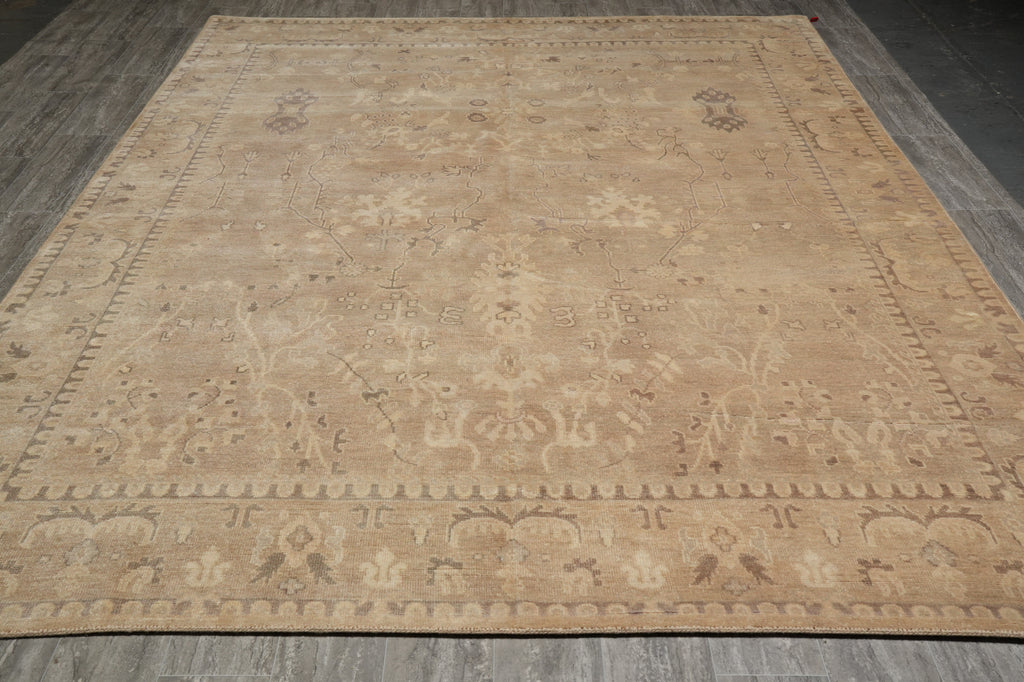9 x 12 Neutral Soft Colors Wool Handmade Transitional Modern Rug #F-3346