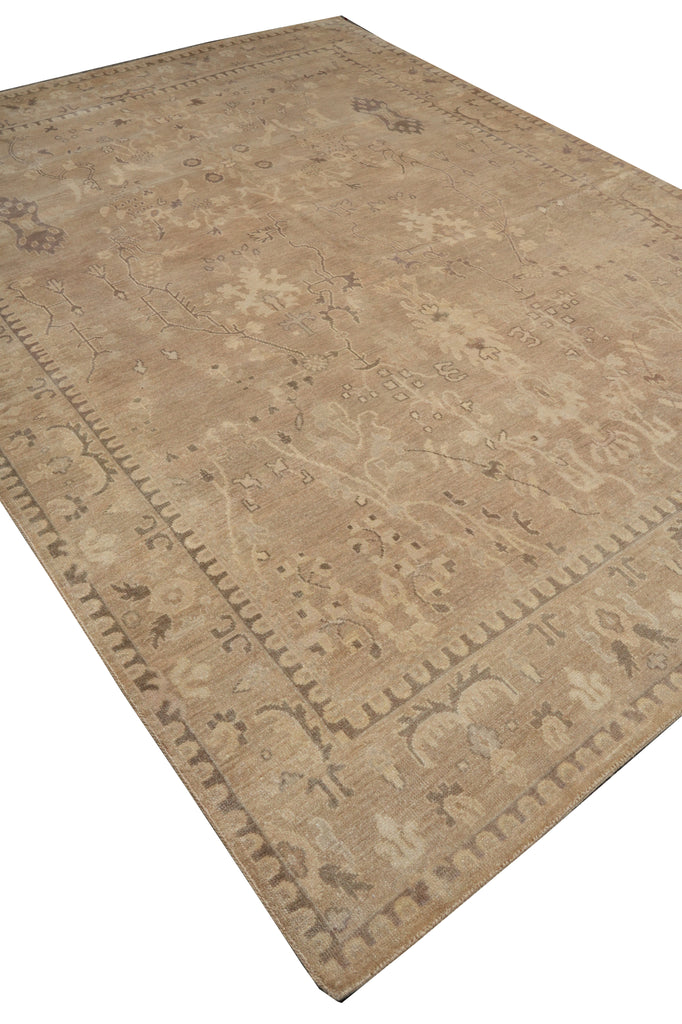 9 x 12 Neutral Soft Colors Wool Handmade Transitional Modern Rug #F-3346