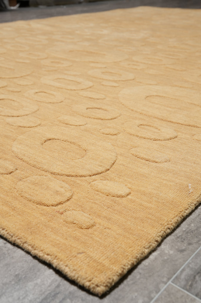 5.1 X 7.10 Golden Wool Handmade Contemporary Rug #B-70539