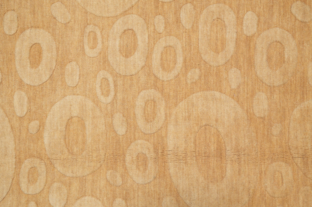 5.1 X 7.10 Golden Wool Handmade Contemporary Rug #B-70539