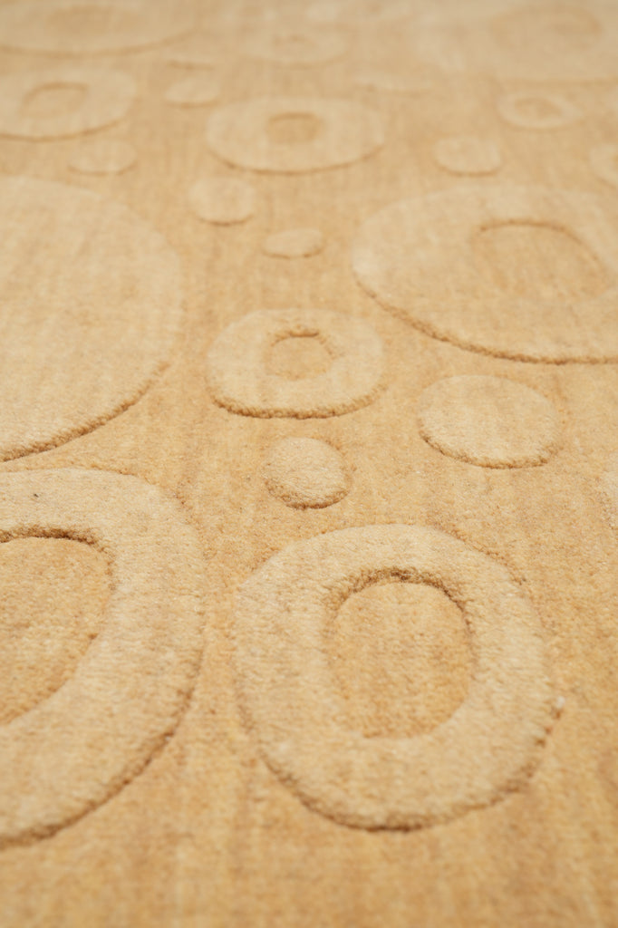 5.1 X 7.10 Golden Wool Handmade Contemporary Rug #B-70539