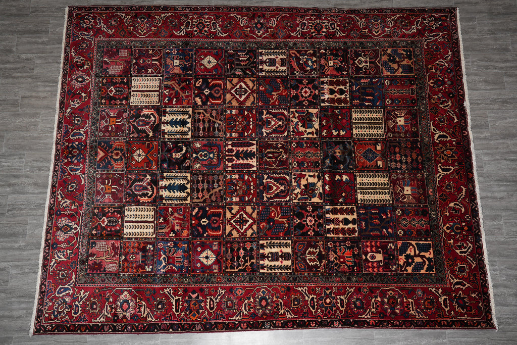 10.8 x 12.4 Old Persian Tribal Garden Bakhtiar Rug #F-4107