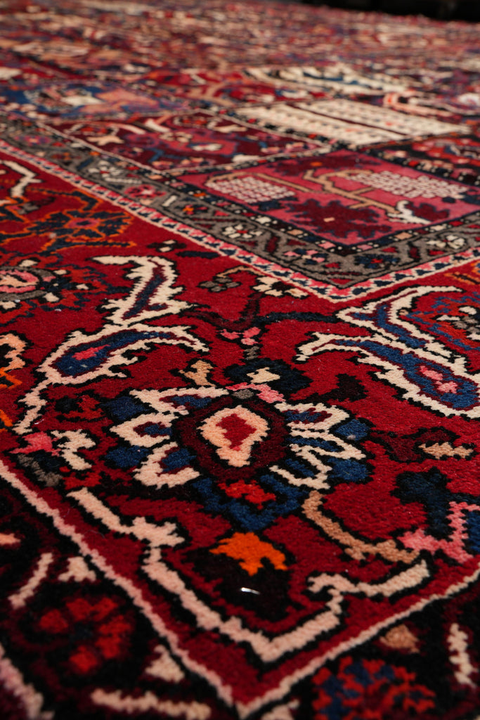 10.8 x 12.4 Old Persian Tribal Garden Bakhtiar Rug #F-4107