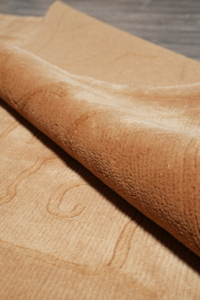 5 X 8 Handmade Contemporary Rug Gold Wool #F-4430