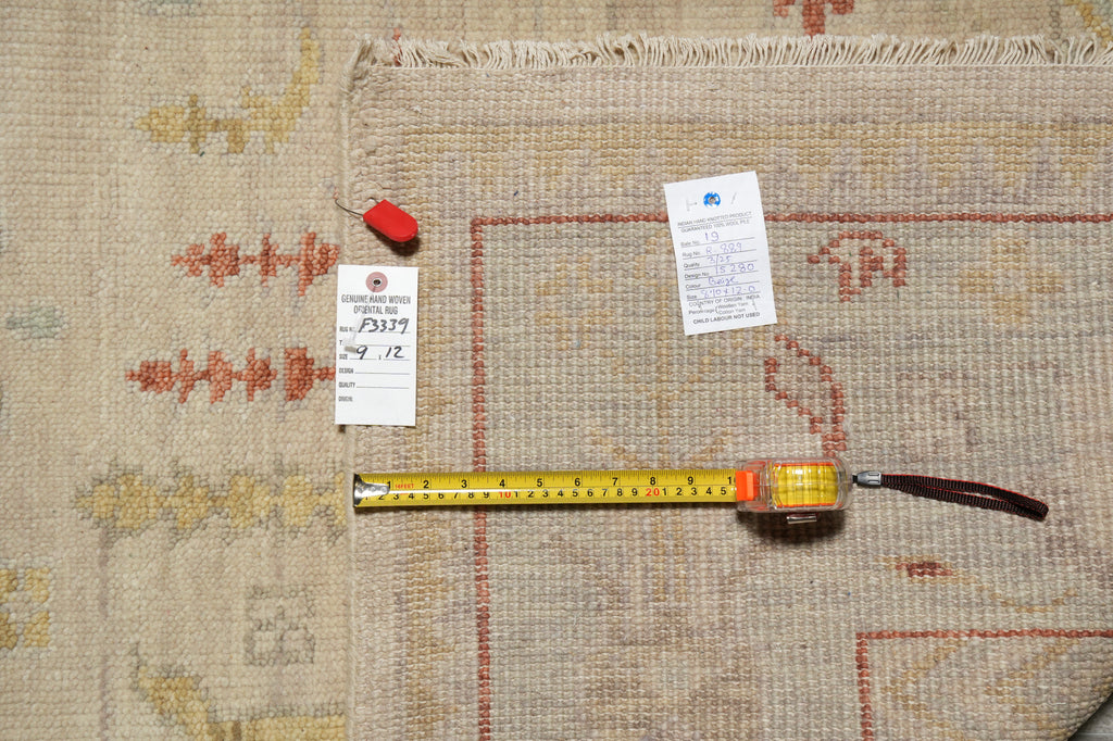 9 x 12 New Handmade Oushak Rug Light Colors Pastels #F-3339