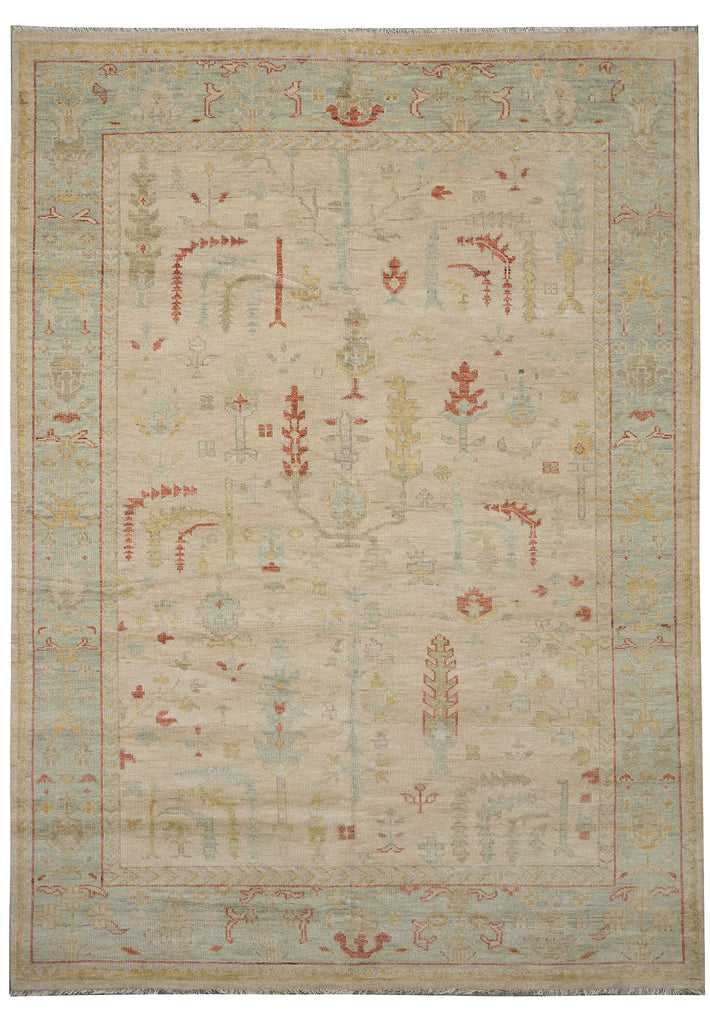 9 x 12 New Handmade Oushak Rug Light Colors Pastels #F-3339