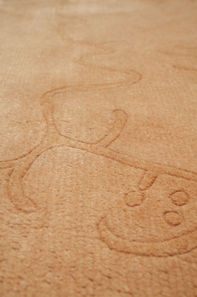 5 X 8 Handmade Contemporary Rug Gold Wool #F-4430