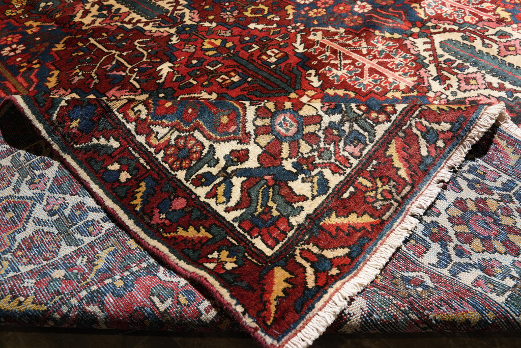 10.7 x 12.7 Tribal Persian Bakhtiar Garden Semi-Antique Rug #F-4108