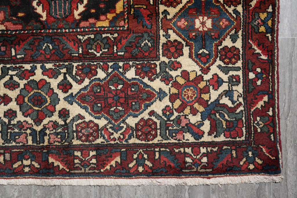 10.7 x 12.7 Tribal Persian Bakhtiar Garden Semi-Antique Rug #F-4108