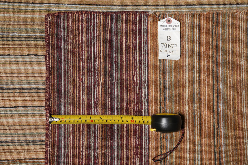 6.10 X 8.1 Autumn Colors Handmade Kilim Rug #B-70677