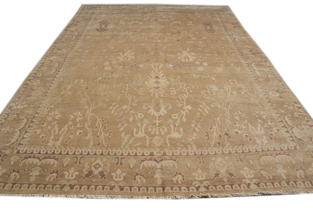 10 x 14 Netural Colors Handmade Ziegler Rug Light Brown #F-3334