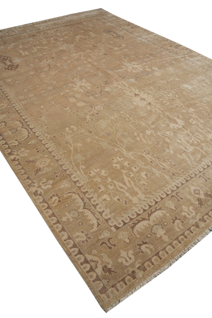 10 x 14 Netural Colors Handmade Ziegler Rug Light Brown #F-3334