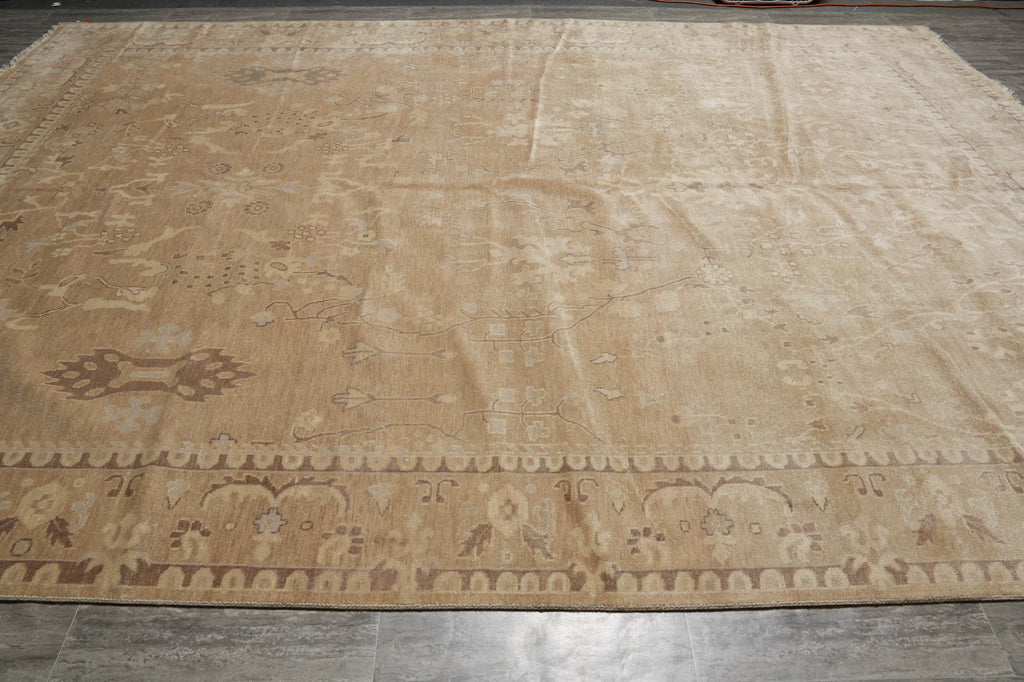 10 x 14 Netural Colors Handmade Ziegler Rug Light Brown #F-3334