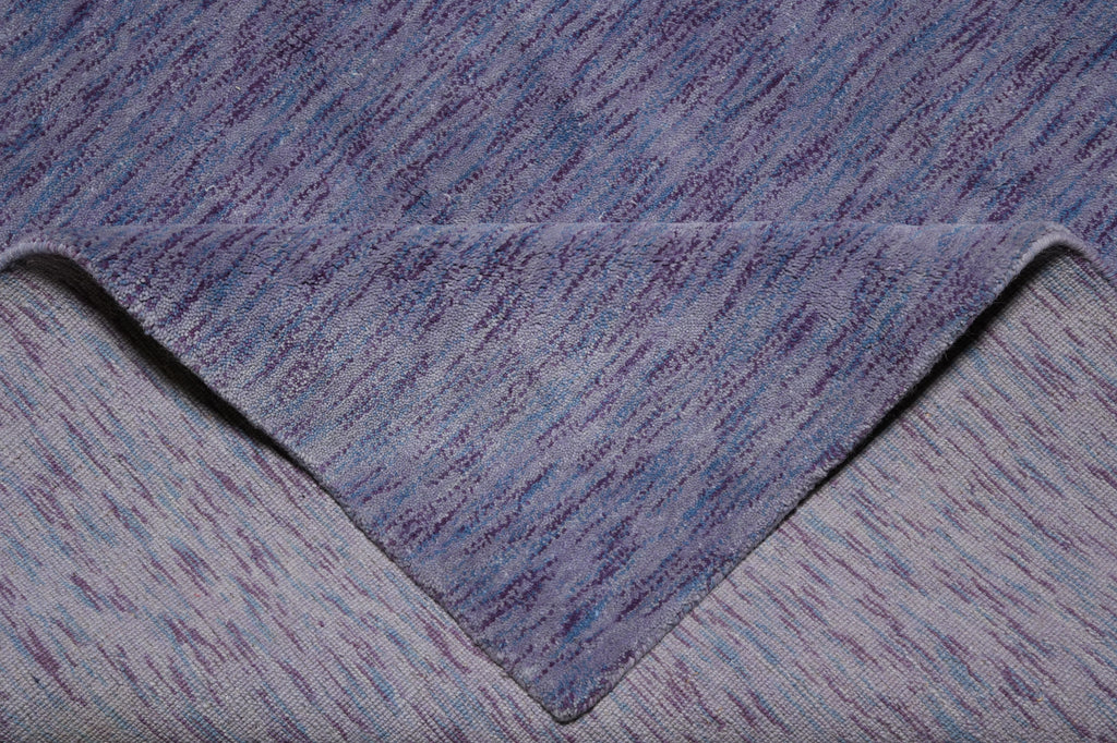 5.1 x 7.9 Purple Blue Wool Handmade Modern Rug #B-70521