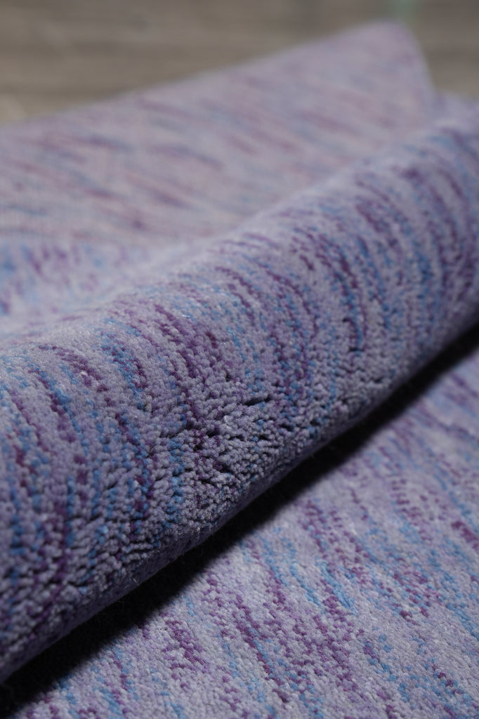 5.1 x 7.9 Purple Blue Wool Handmade Modern Rug #B-70521