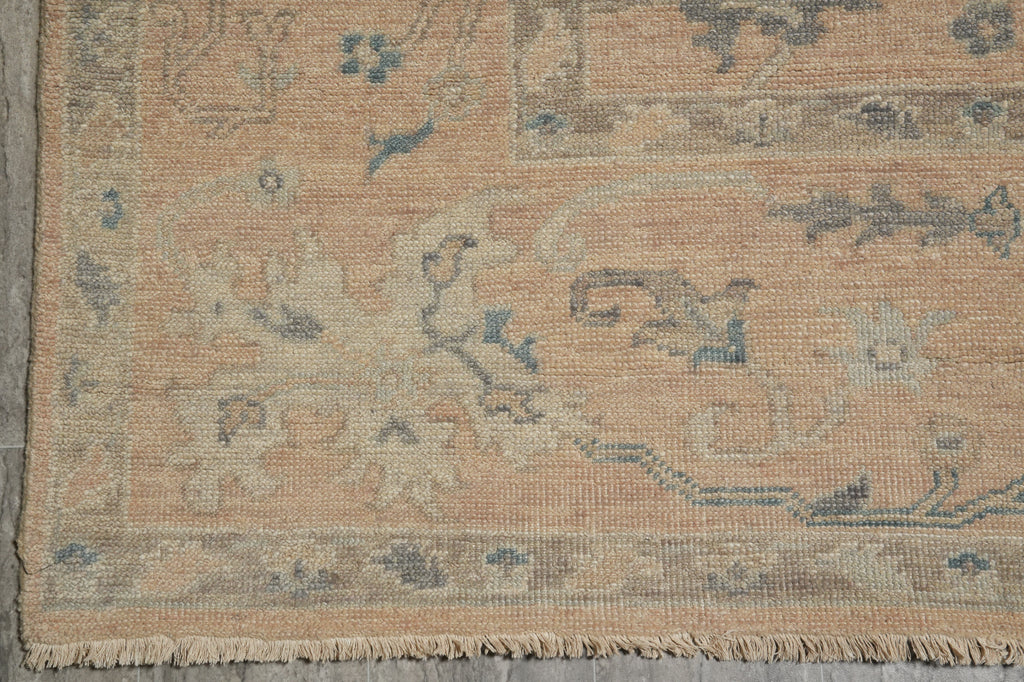 9 x 12 Neutrals, Light Brown Handmade Oushak Rug #F-3331