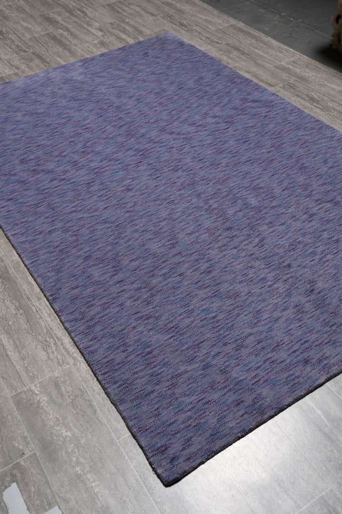 5.1 x 7.9 Purple Blue Wool Handmade Modern Rug #B-70521