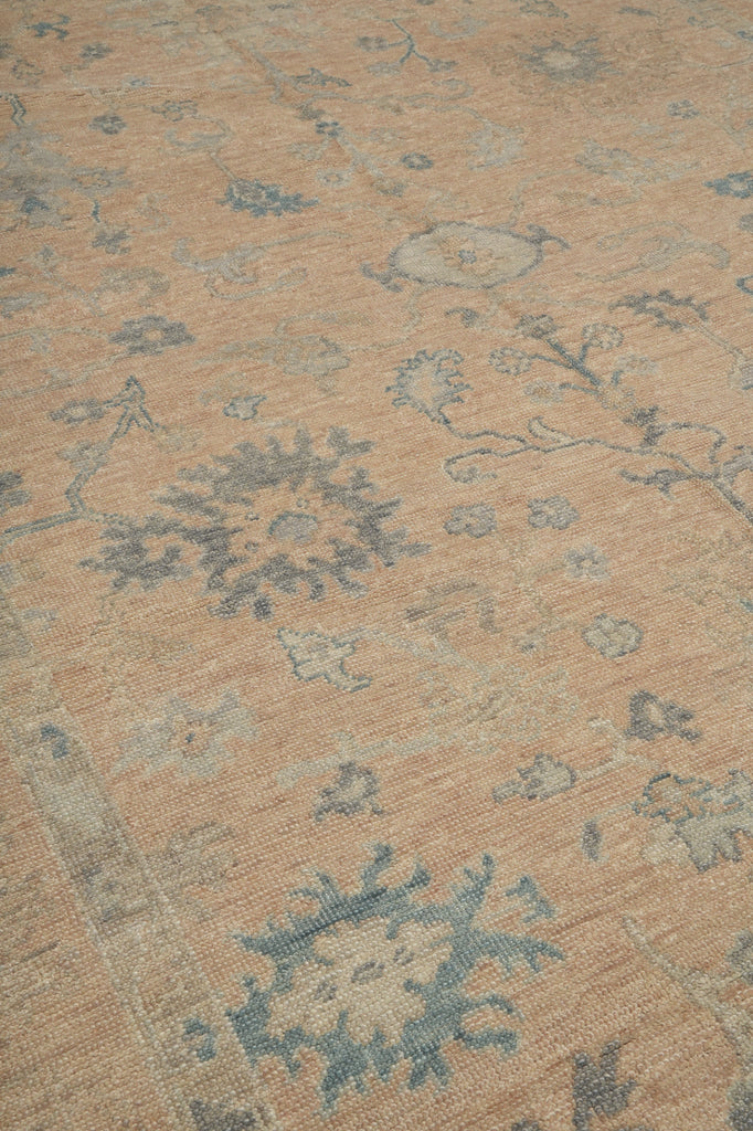 9 x 12 Neutrals, Light Brown Handmade Oushak Rug #F-3331