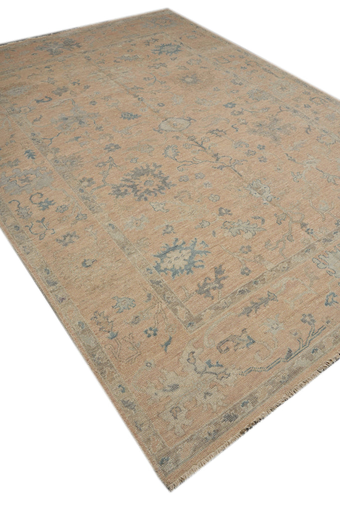 9 x 12 Neutrals, Light Brown Handmade Oushak Rug #F-3331