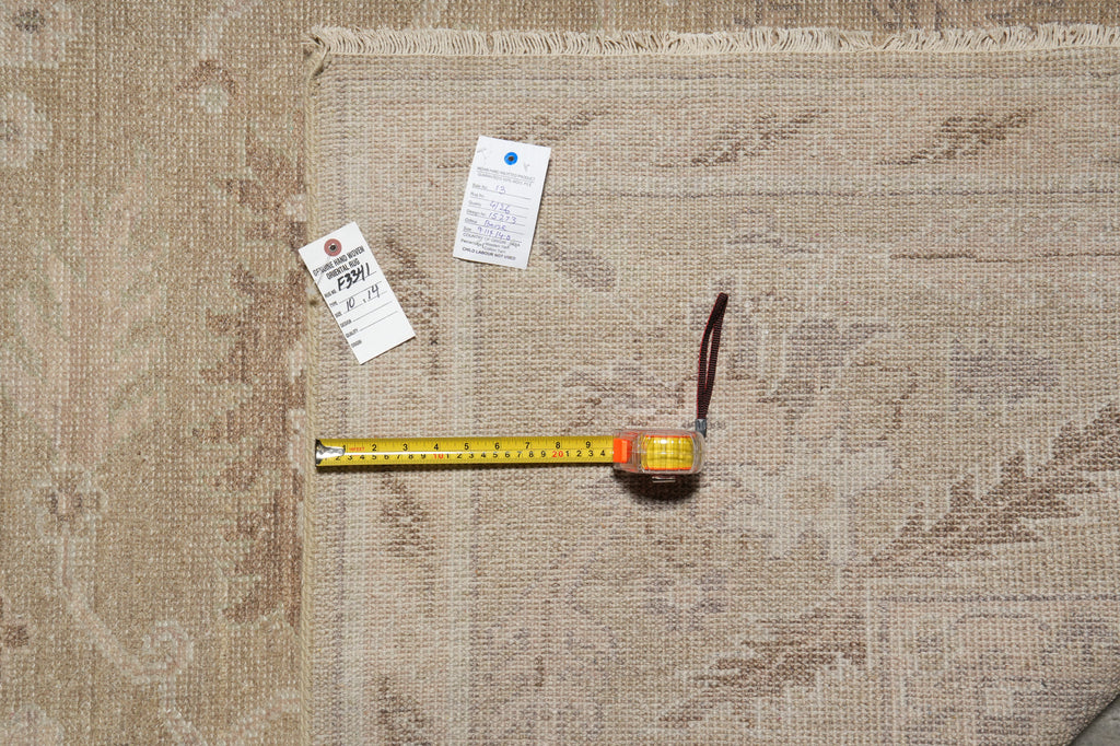 10 x 14 New Oushak Wool Handmade Rug Natural Colors #F-3341