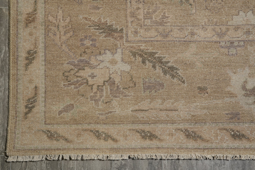 10 x 14 New Oushak Wool Handmade Rug Natural Colors #F-3341