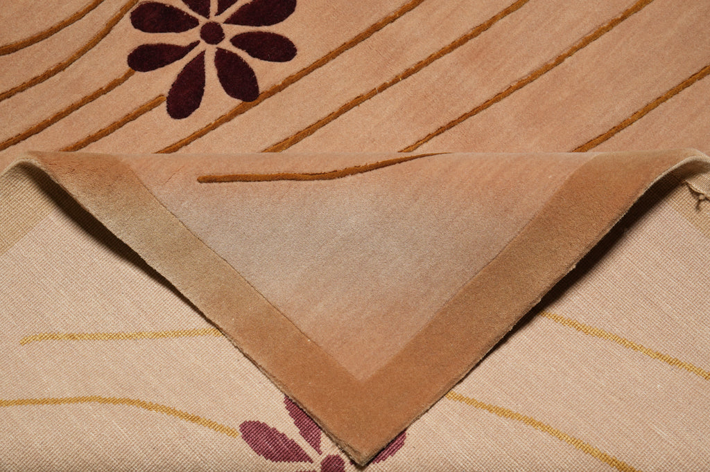 5 X 8.2 Wool and Silk Quality Contemporary Handmade Rug #PIX-13893