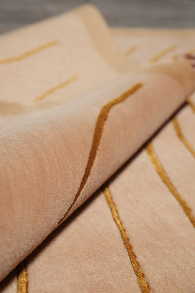 5 X 8.2 Wool and Silk Quality Contemporary Handmade Rug #PIX-13893