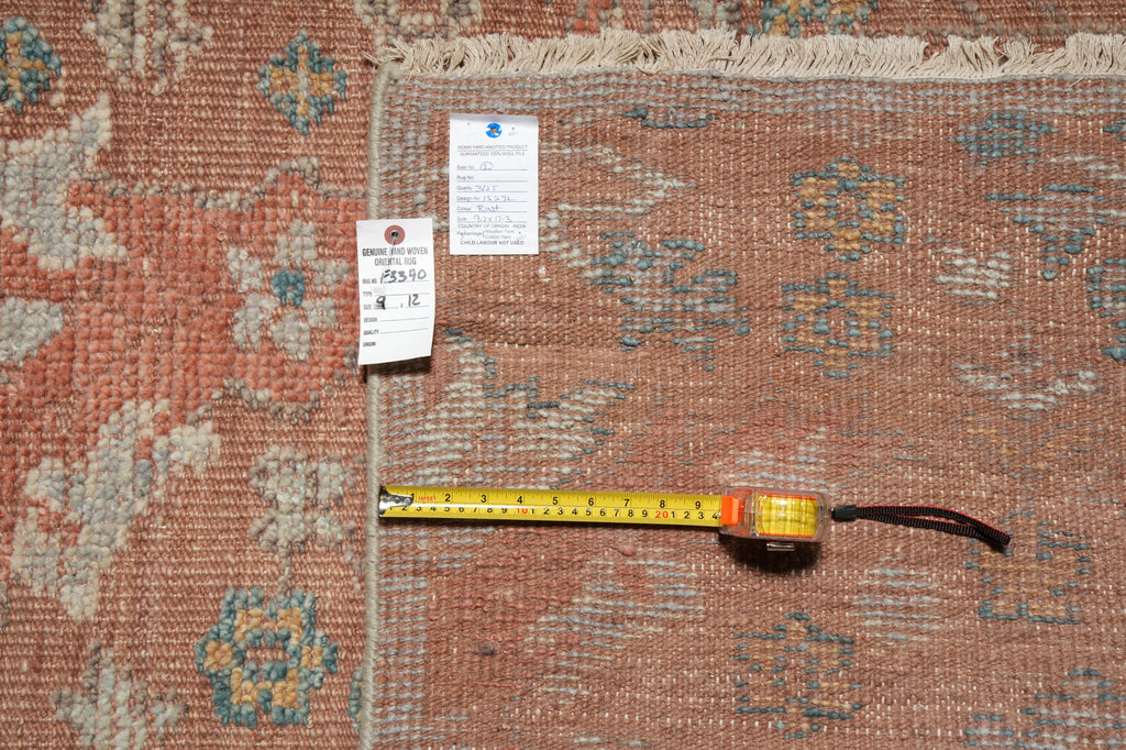 9 x 12 Beautiful New Ziegler Rug Handmade India Low Pile Light Coral #F-3340