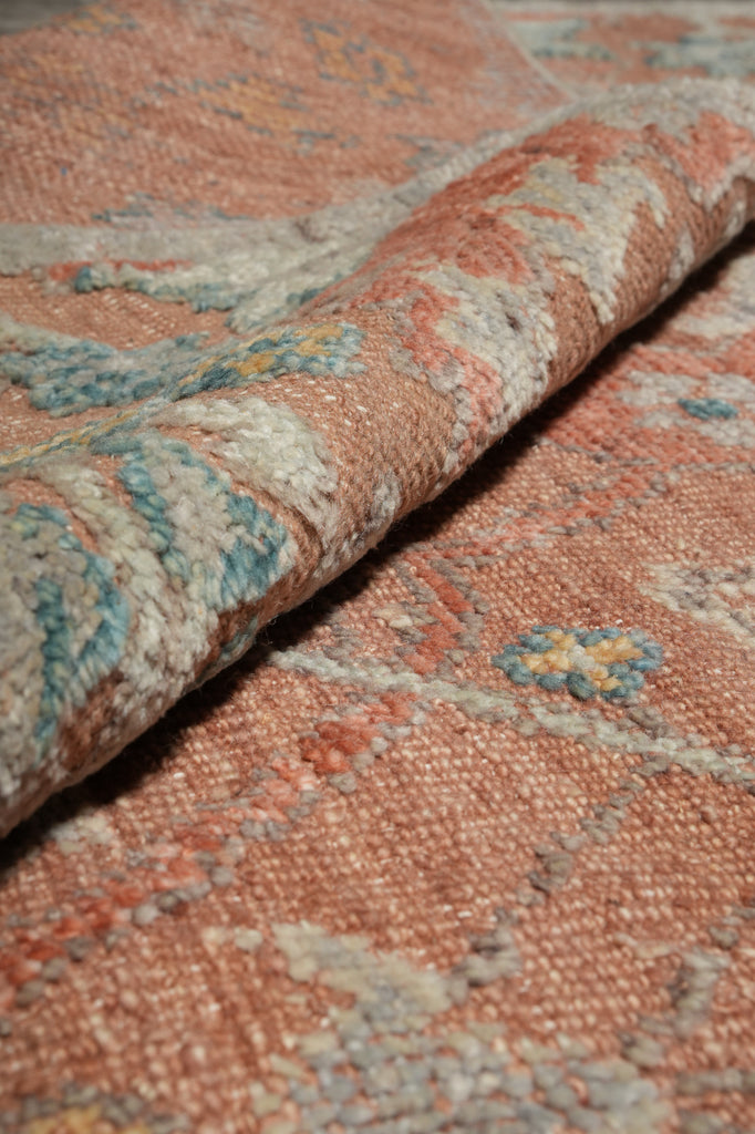 9 x 12 Beautiful New Ziegler Rug Handmade India Low Pile Light Coral #F-3340