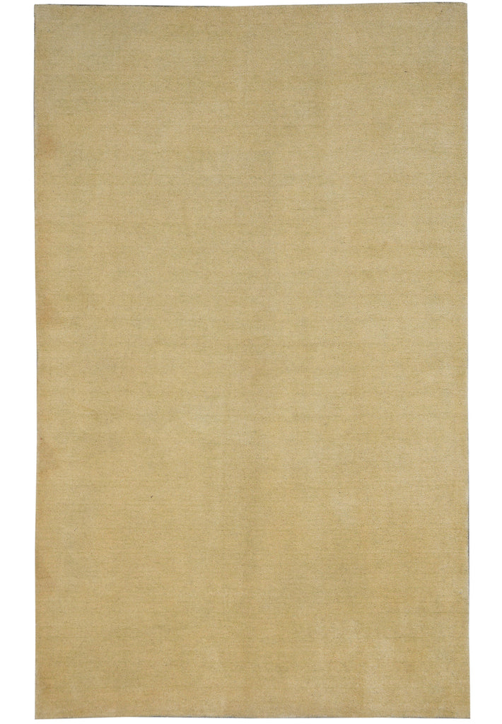 5 x 8 Plain Beige Wool Handmade Modern Carpet #B-70611