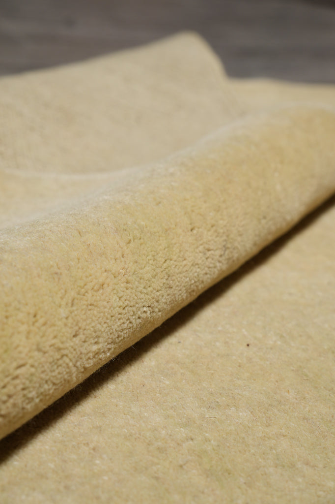 5 x 8 Plain Beige Wool Handmade Modern Carpet #B-70611