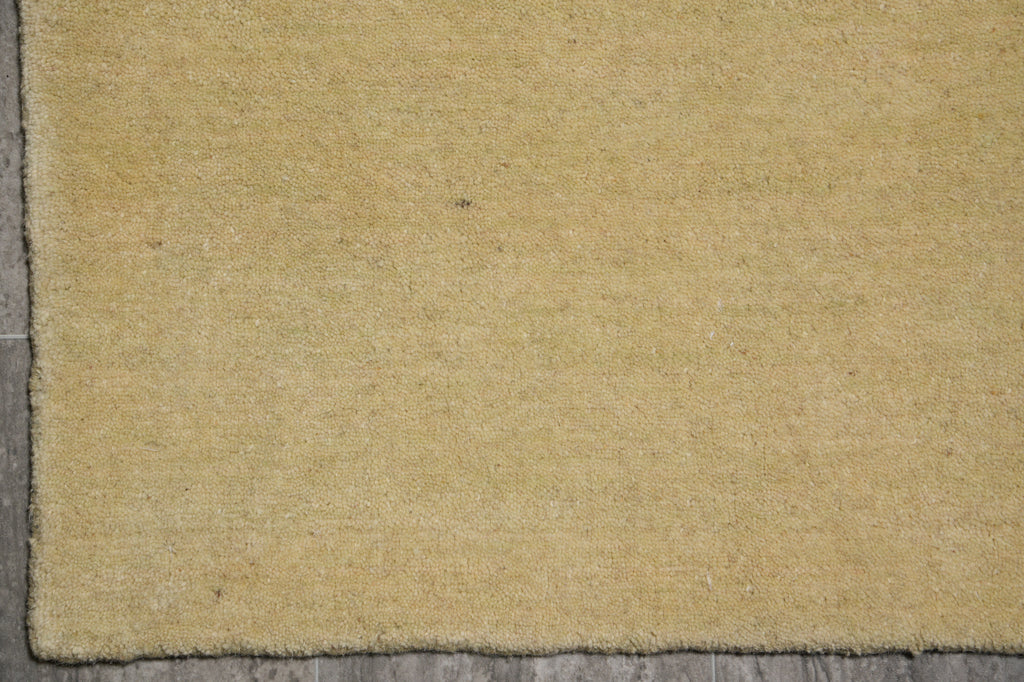 5 x 8 Plain Beige Wool Handmade Modern Carpet #B-70611