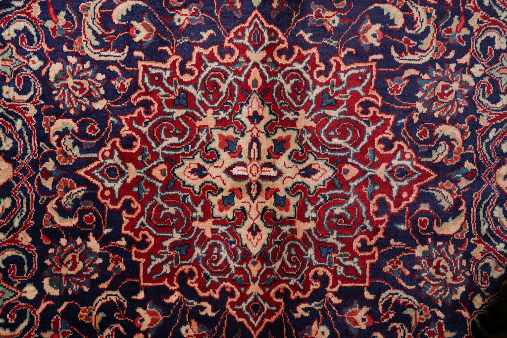 10.2 x 14.2 Authentic Persian Rug Traditional Blue Red #F-4111