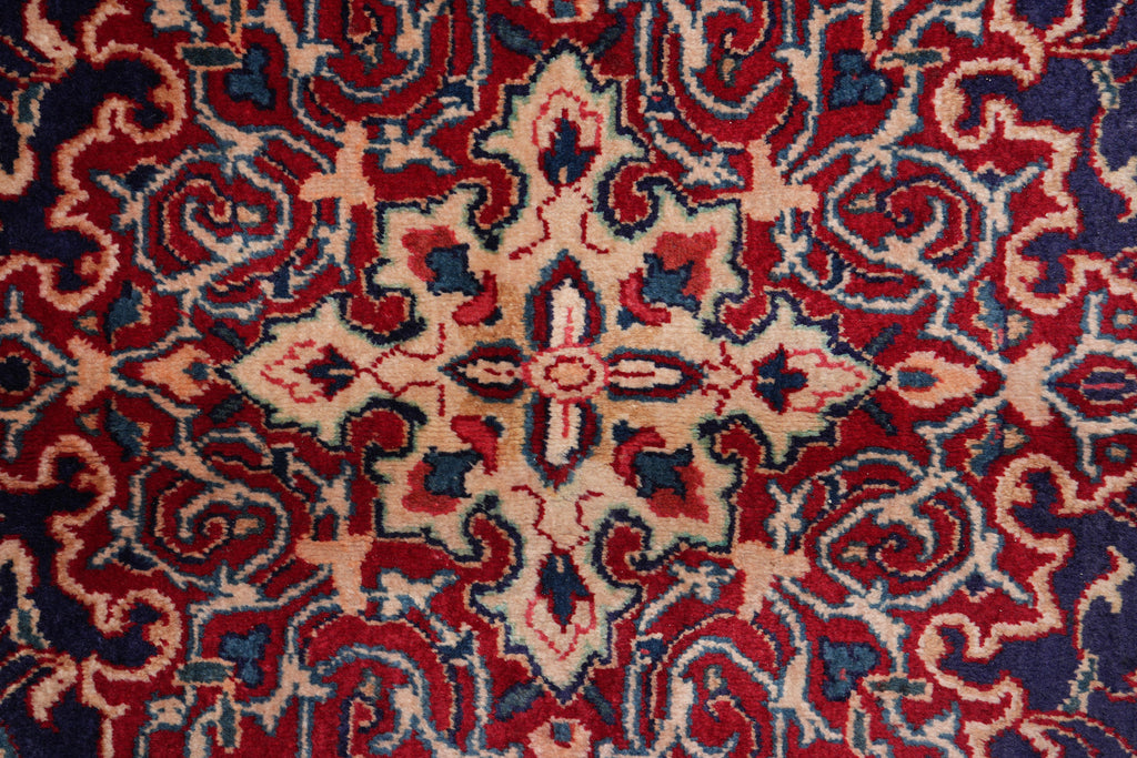 10.2 x 14.2 Authentic Persian Rug Traditional Blue Red #F-4111
