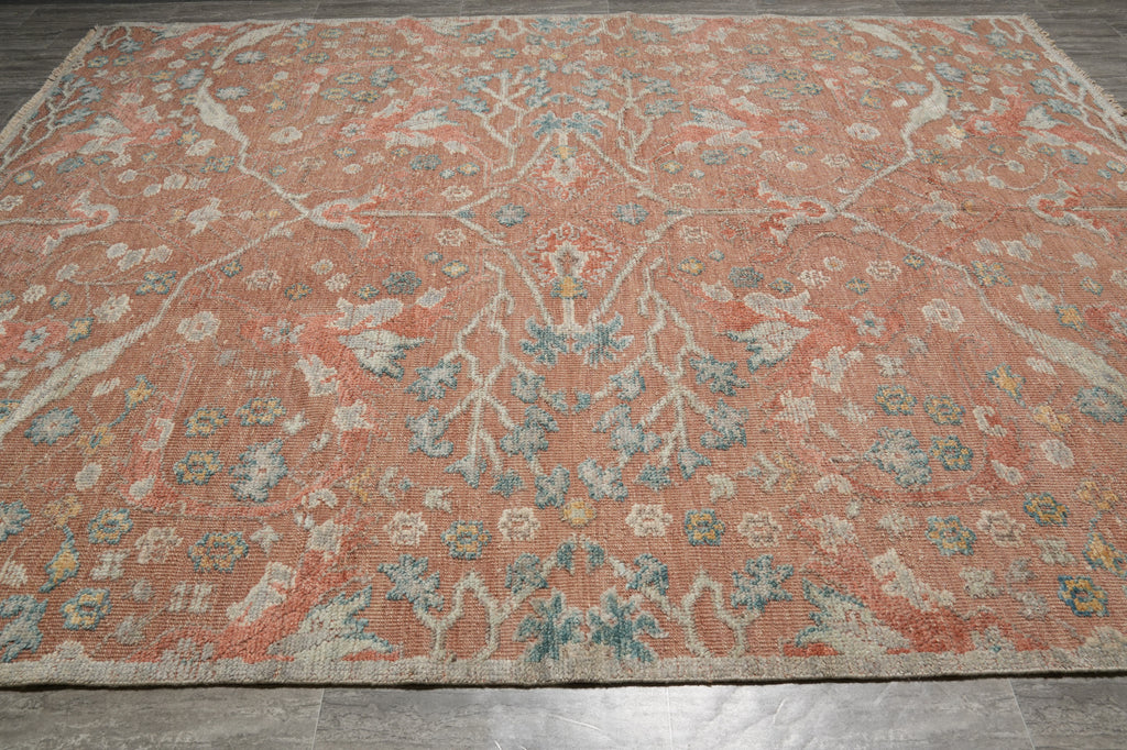 9 x 12 Beautiful New Ziegler Rug Handmade India Low Pile Light Coral #F-3340