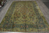 Load image into Gallery viewer, 8 x 11.7 GREEN Persian Unusual Kashan Rug #PIX-13302