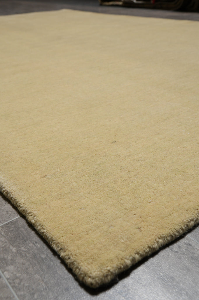 5 x 8 Plain Beige Wool Handmade Modern Carpet #B-70611