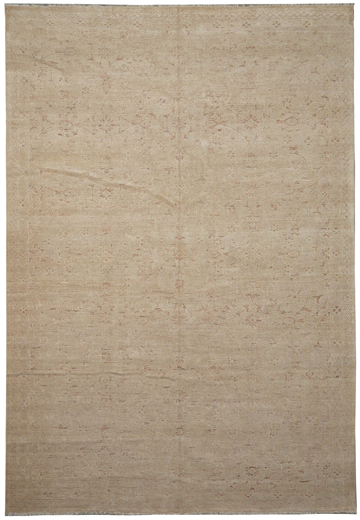 9.10 x 14 New Handmade Oushak Rug Taupe Khaki #F-3338