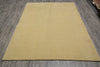 Load image into Gallery viewer, 5 x 8 Plain Beige Wool Handmade Modern Carpet #B-70611