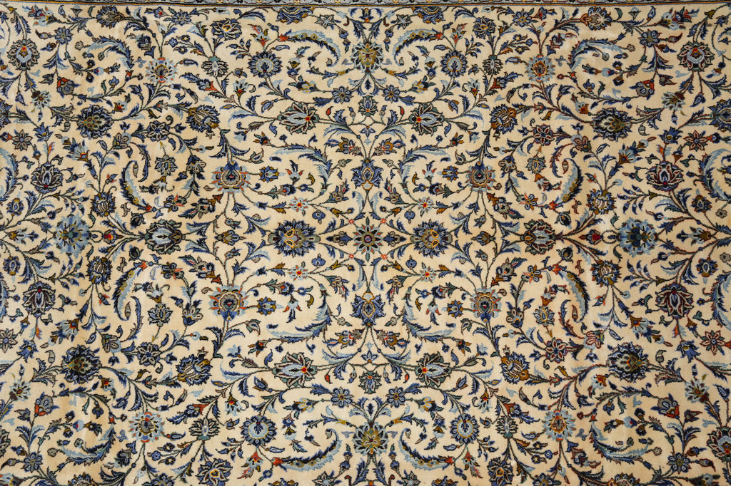 10 x 13.9 Persian Kashan Rug IVORY #PIX-81275