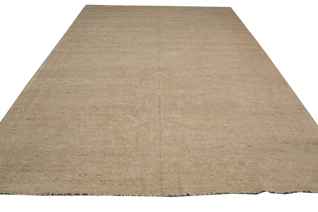 9.10 x 14 New Handmade Oushak Rug Taupe Khaki #F-3338