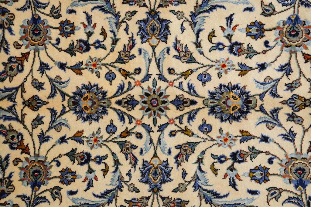 10 x 13.9 Persian Kashan Rug IVORY #PIX-81275